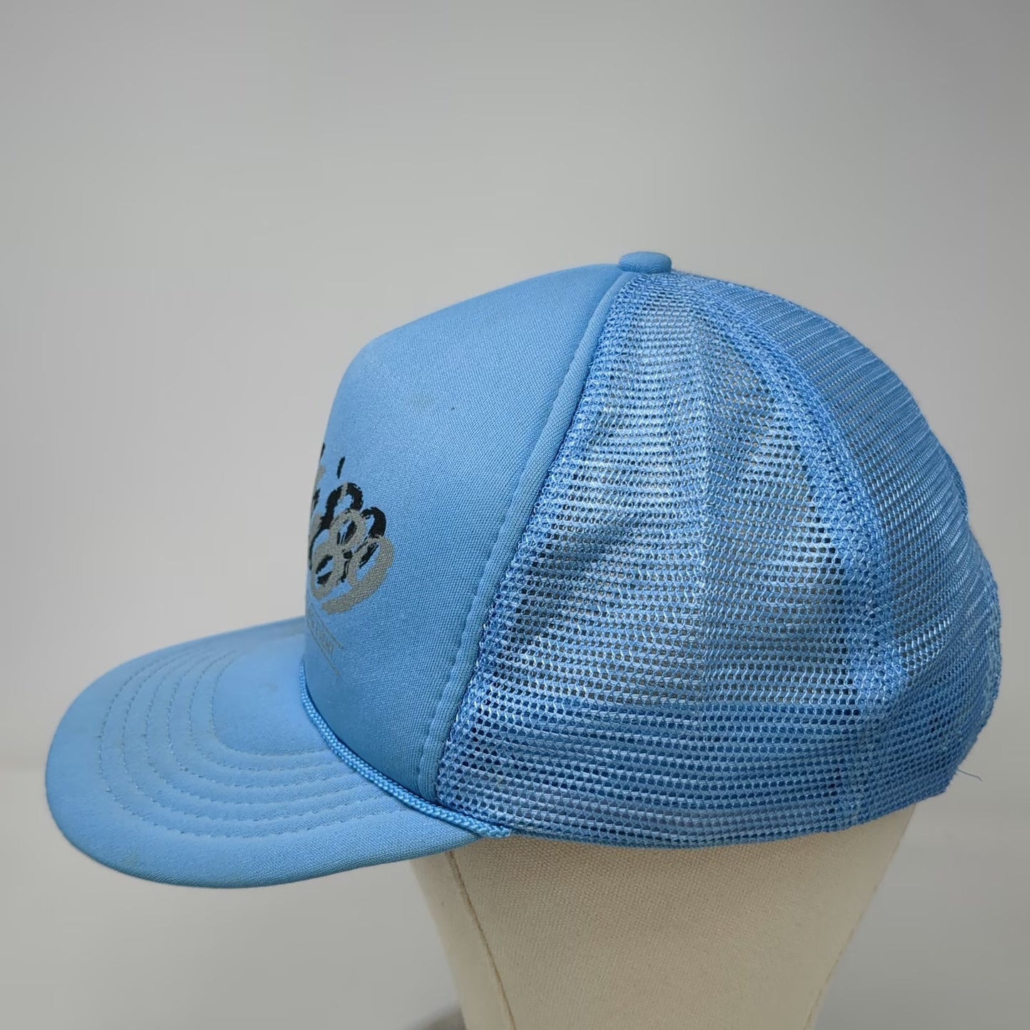 Indy 89 Indianapolis Racing Event Trucker Hat Blue Vintage Mesh Snapback Foam
