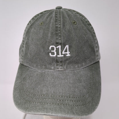 314 Slideback Hat Green One Size Adjustable Embroidered Outdoor HG