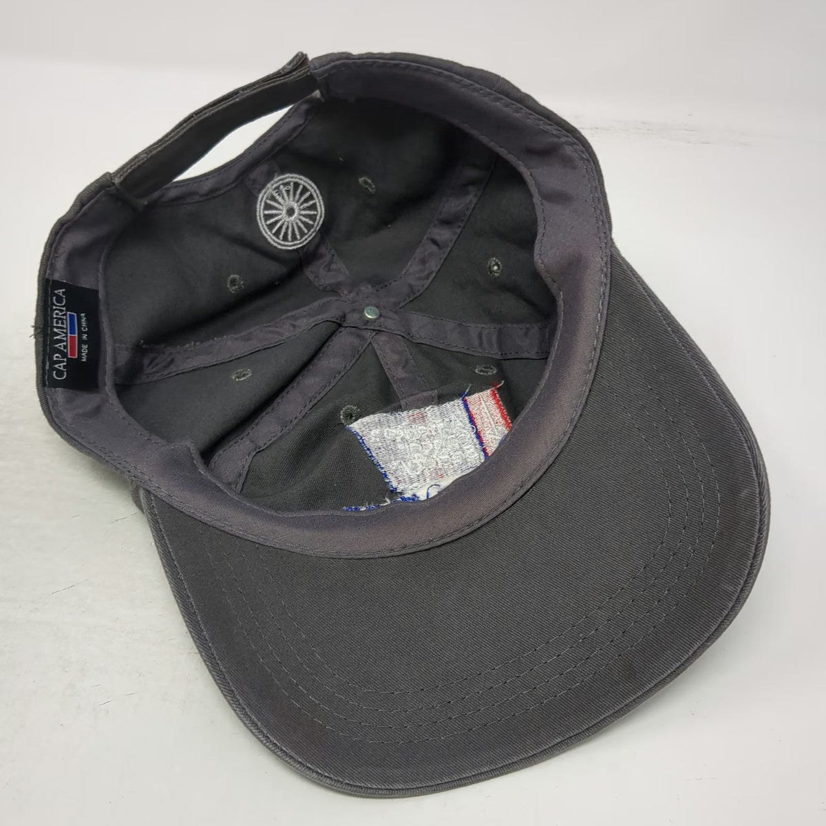 Cap America Baseball Cap Gray One Size American Cancer Society Bike-a-Thon Hat