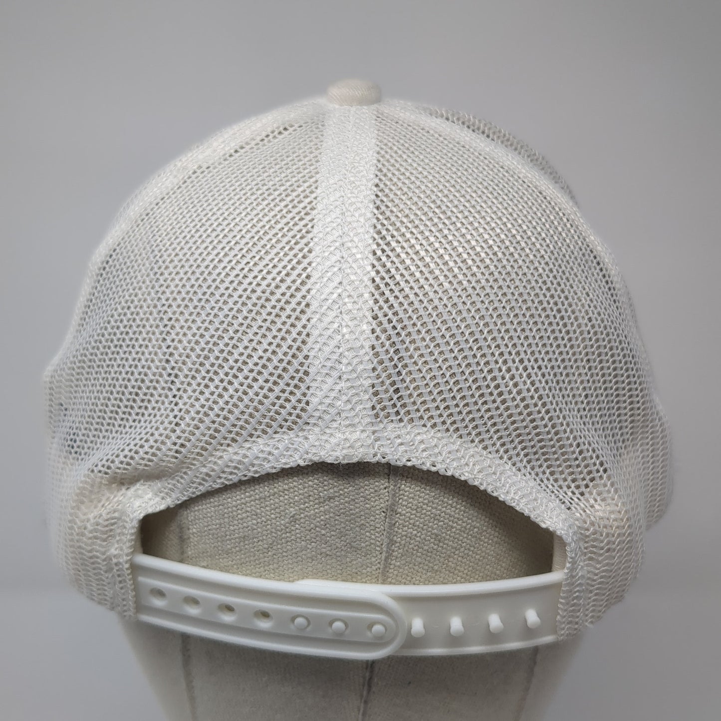 ITA Snapback Trucker Hat White One Size Solid Mesh Back Port Authority