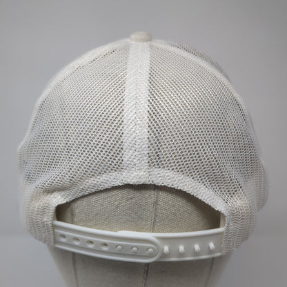 ITA Snapback Trucker Hat White One Size Solid Mesh Back Port Authority