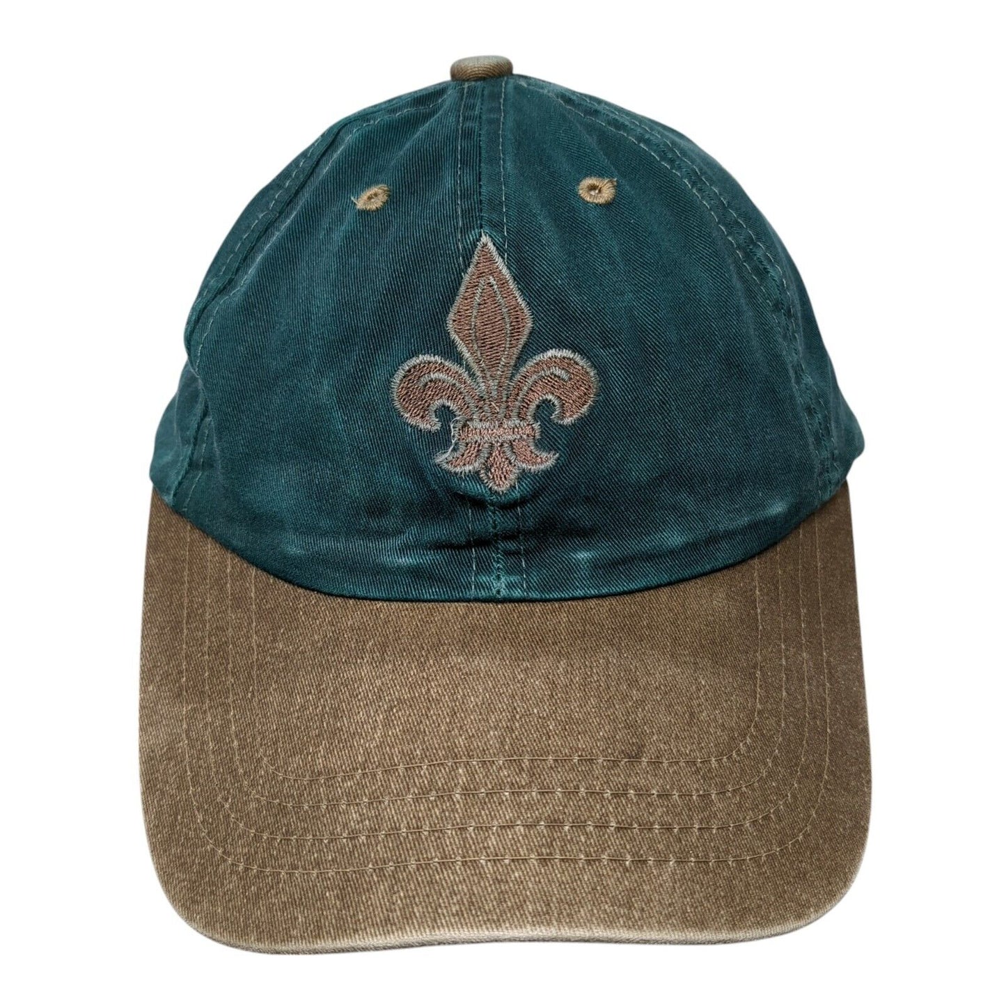 Fleur De Lis Strapback Hat Multi One Size Adjustable Colorblock 6 Panel