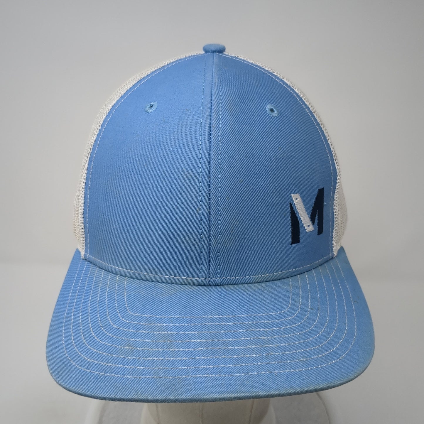 Midwest Lumber Snapback Trucker Hat Blue OS Adjustable Mesh Back Richardson