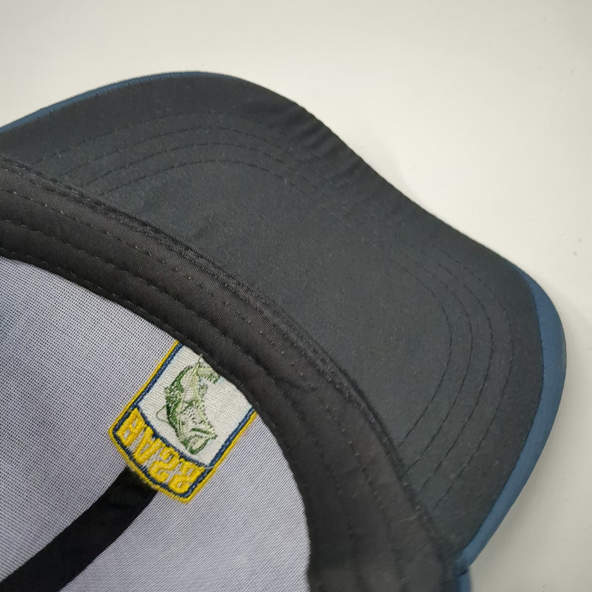 B.A.S.S. Baseball Cap Blue One Size Nylon Slideback Fishing Shield Logo Hat