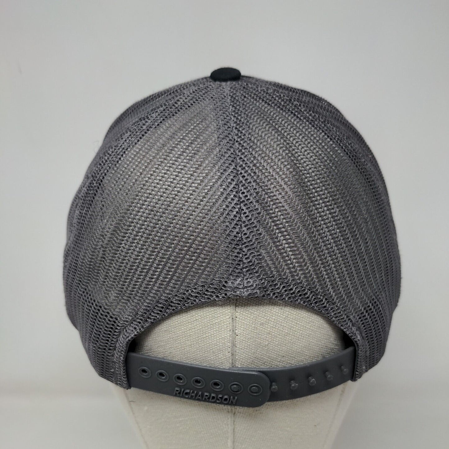 NB Snapback Mesh Back Trucker Hat Black Small Colorblock Richardson