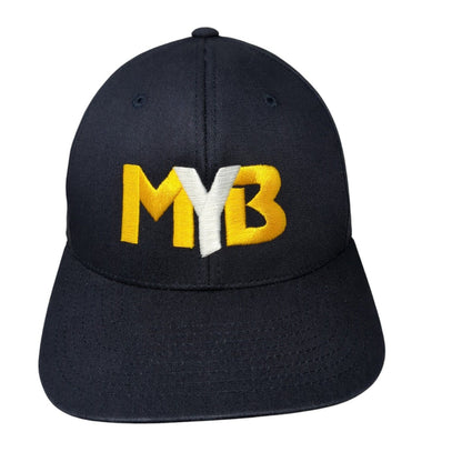 MYB Fitted Hat Blue 7 3/8-8 Solid Embroidered Flexfit Pacific Headwear