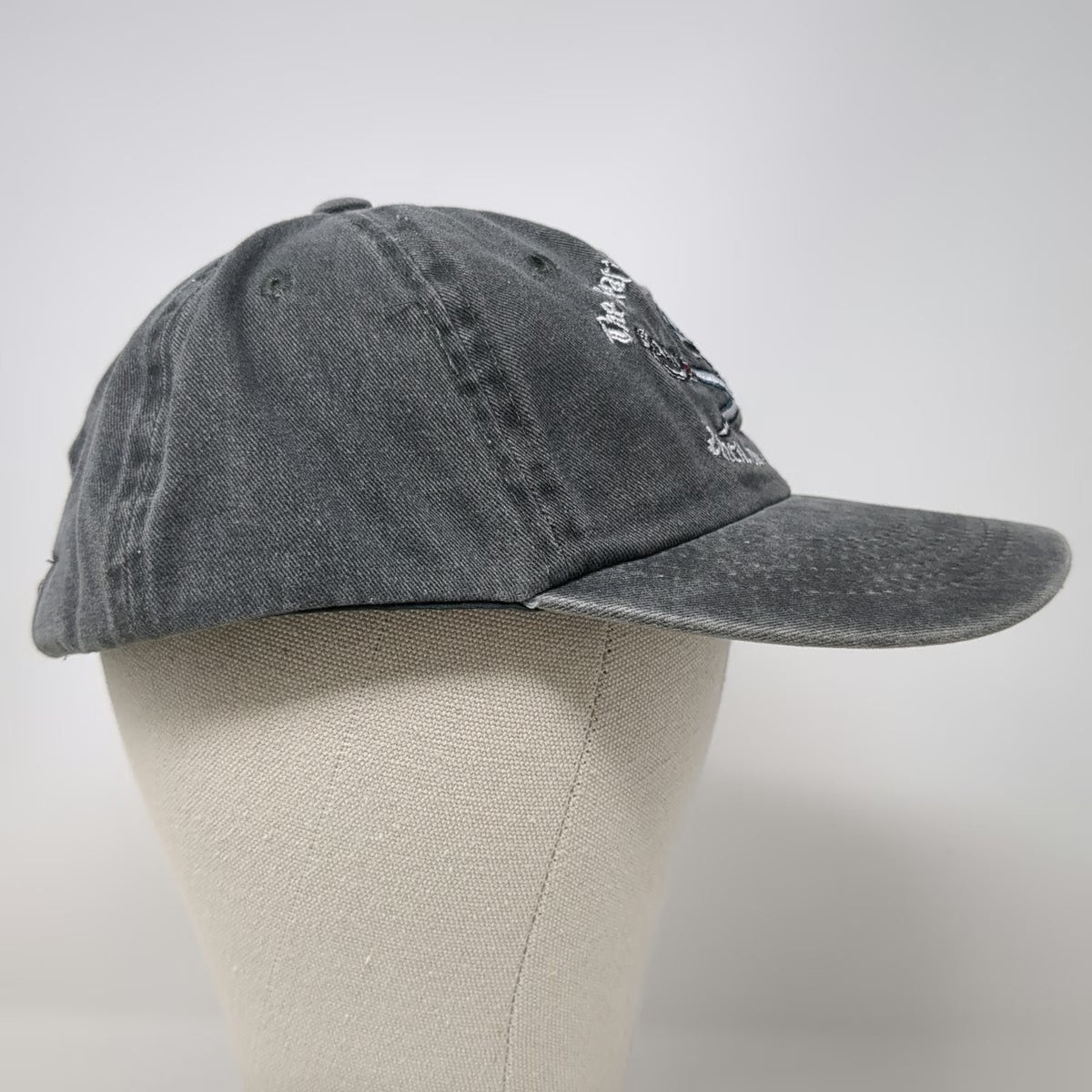 Joe Blow Baseball Cap Gray White One Size Skull Swords Morale Embroidery Hat
