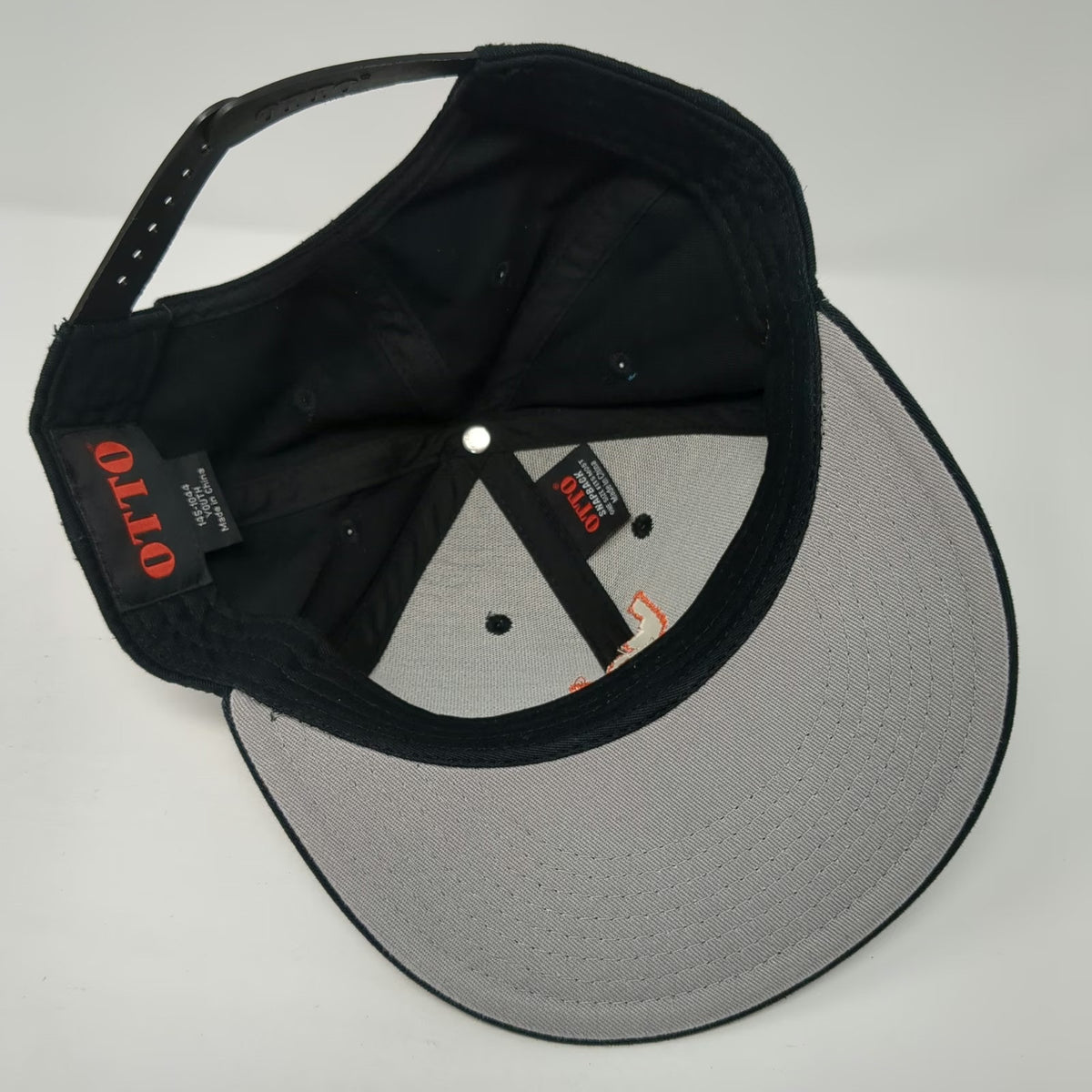 Idaho State Bengals NCAA OTTO Snapback Black Youth Flat Brim Grey Underbrim Hat