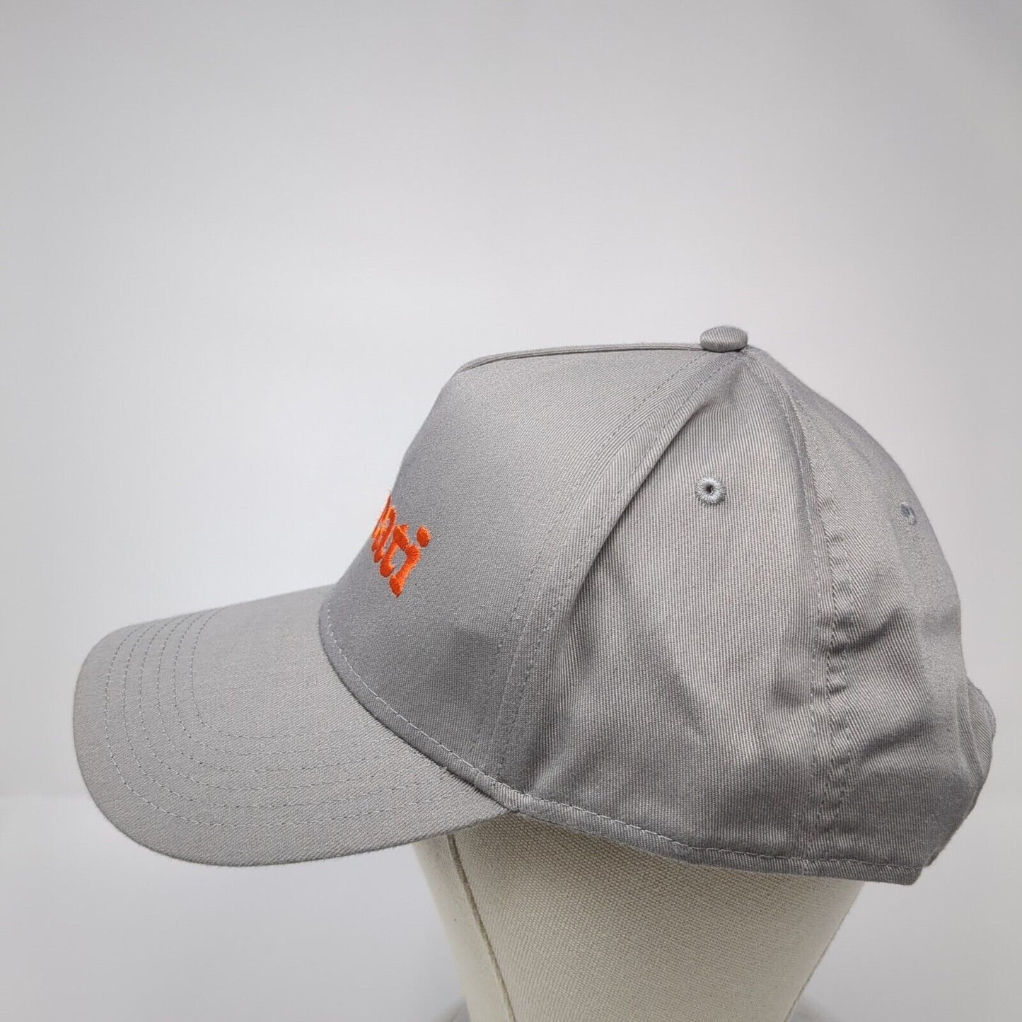 Eat Meati Snapback Hat Gray One Size Solid Adjustable Embroidered Otto