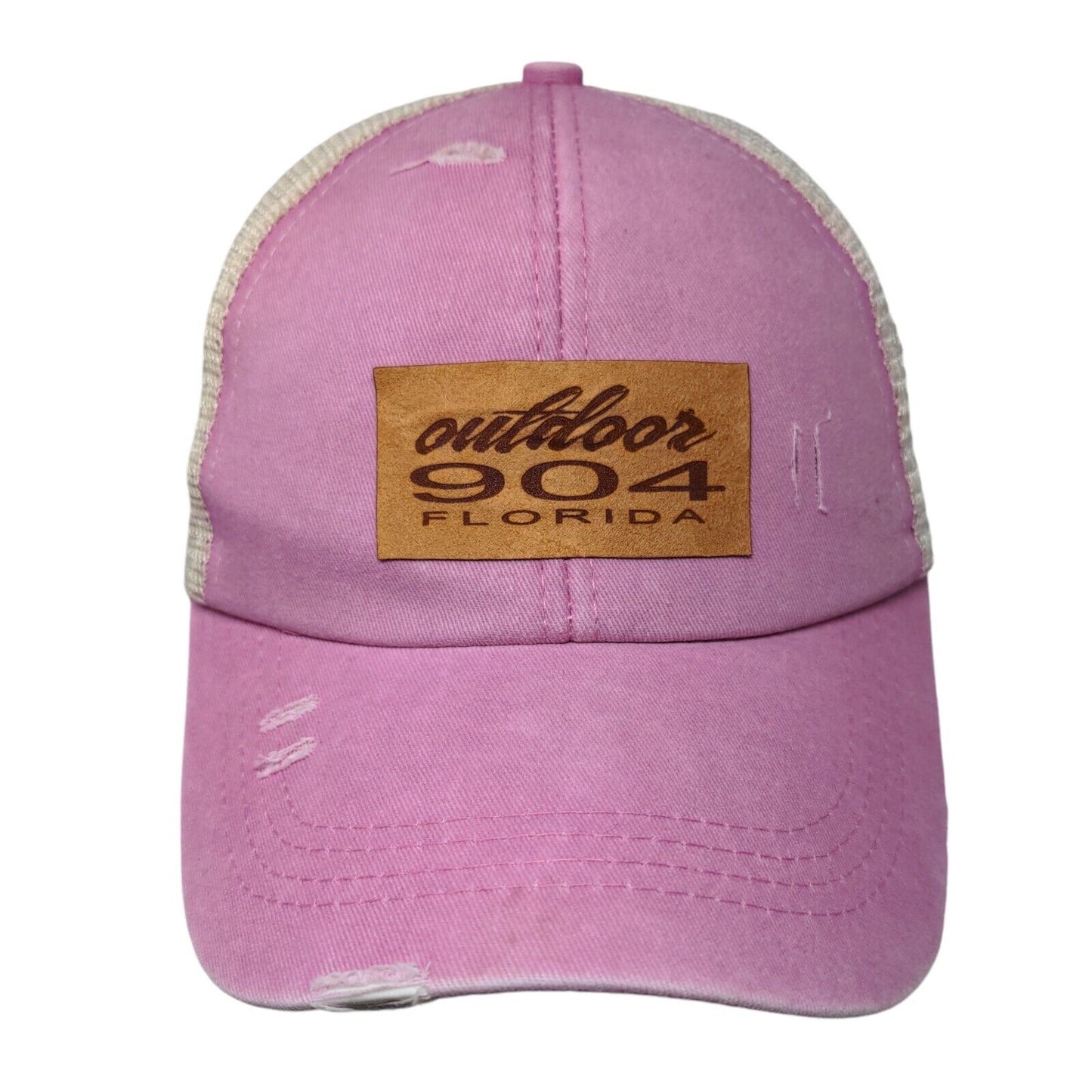 Outdoor 904 Florida Strapback Hat Pink One Size Adjustable Criss Cross Mesh Back