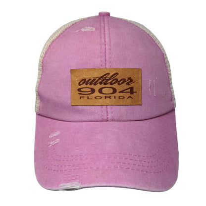 Outdoor 904 Florida Strapback Hat Pink One Size Adjustable Criss Cross Mesh Back