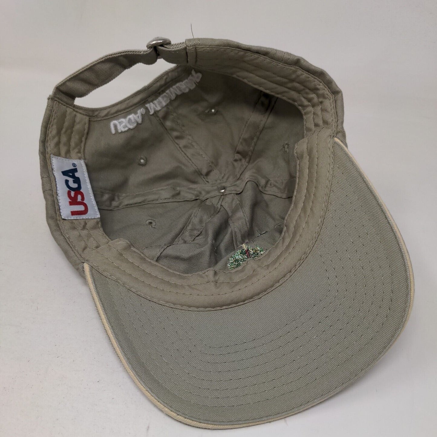 US Open 2013 Merion Slideback Hat Tan One Size Embroidered USGA Member