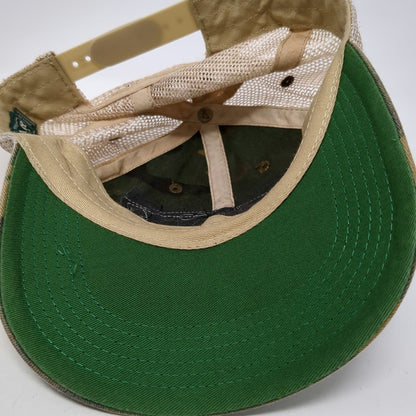 Legacy Trucker Hat Green Beige One Size Nashville Camo Mesh Snapback Patch