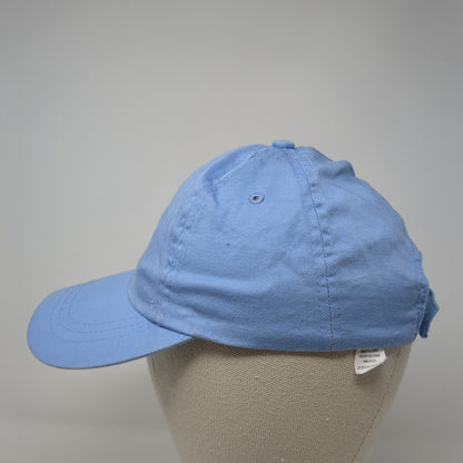 Unbranded Strapback Hat Blue One Size Adjustable Vented Holes 6 Panel Blank