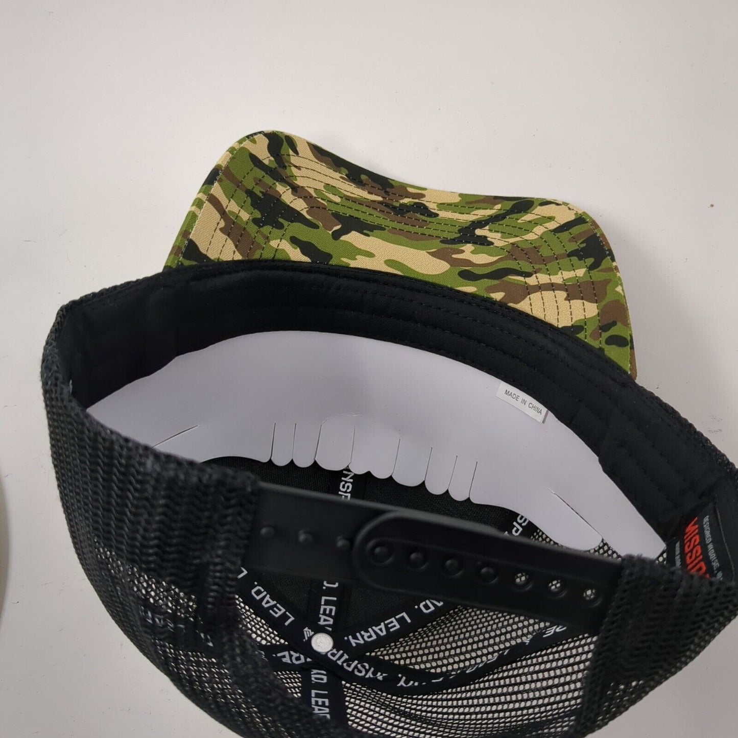 Mission43 Patch Snapback Trucker Hat Camo OSFA Mesh Back Adjustable