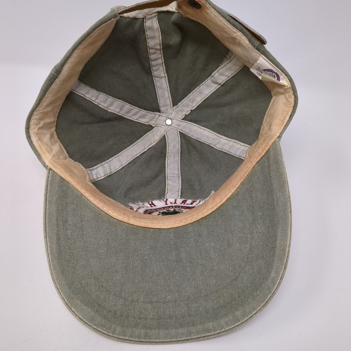 Beverly Hills Slideback Hat Green One Size Adjustable Embroidered Fahrenheit
