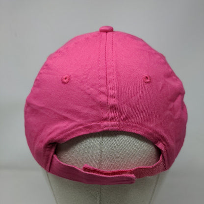 Unbranded Strapback Hat Pink One Size Adjustable Vented Holes 6 Panel Blank