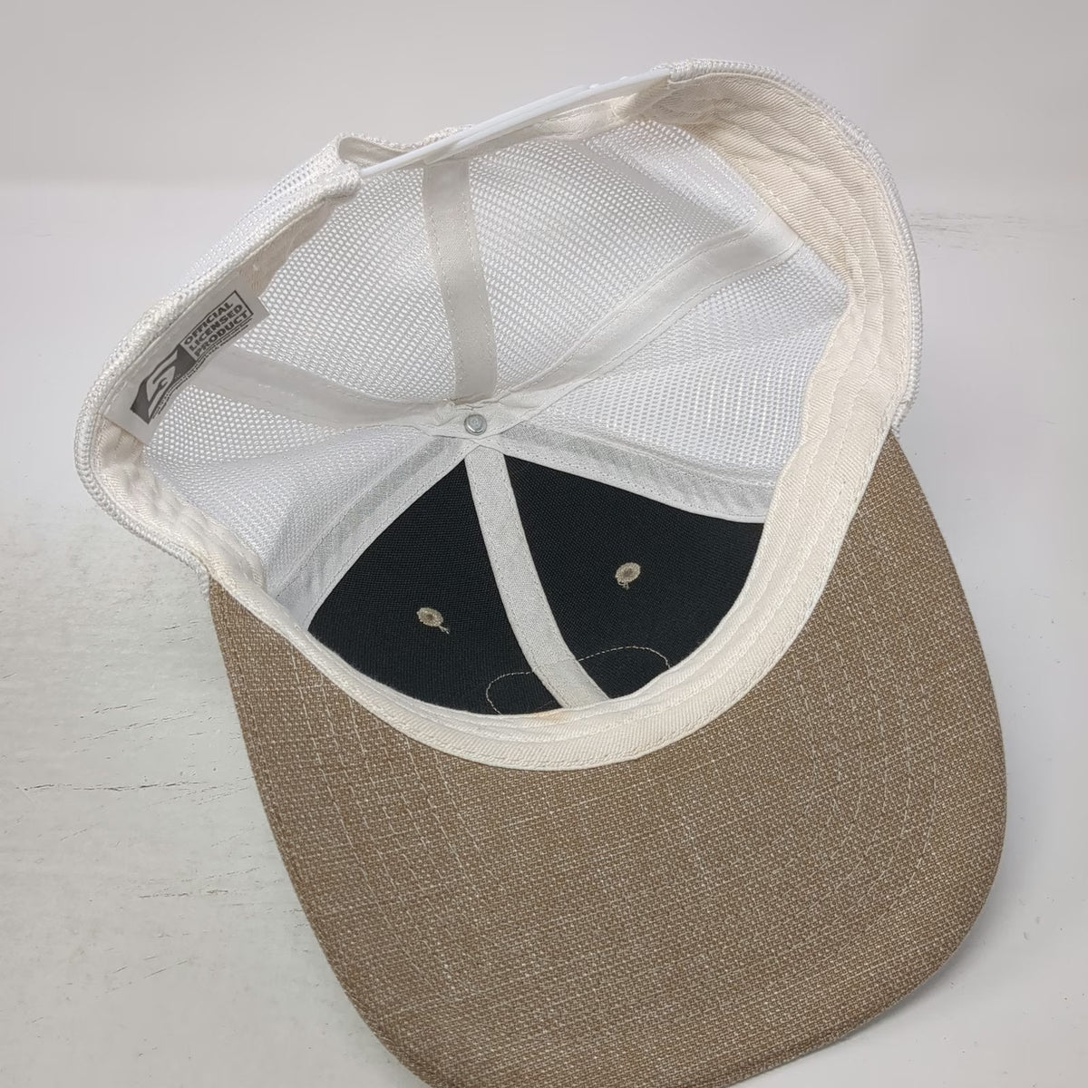 Snap-on Trucker Hat Brown OSFM Mesh Back Snapback Never Compromise Logo Patch