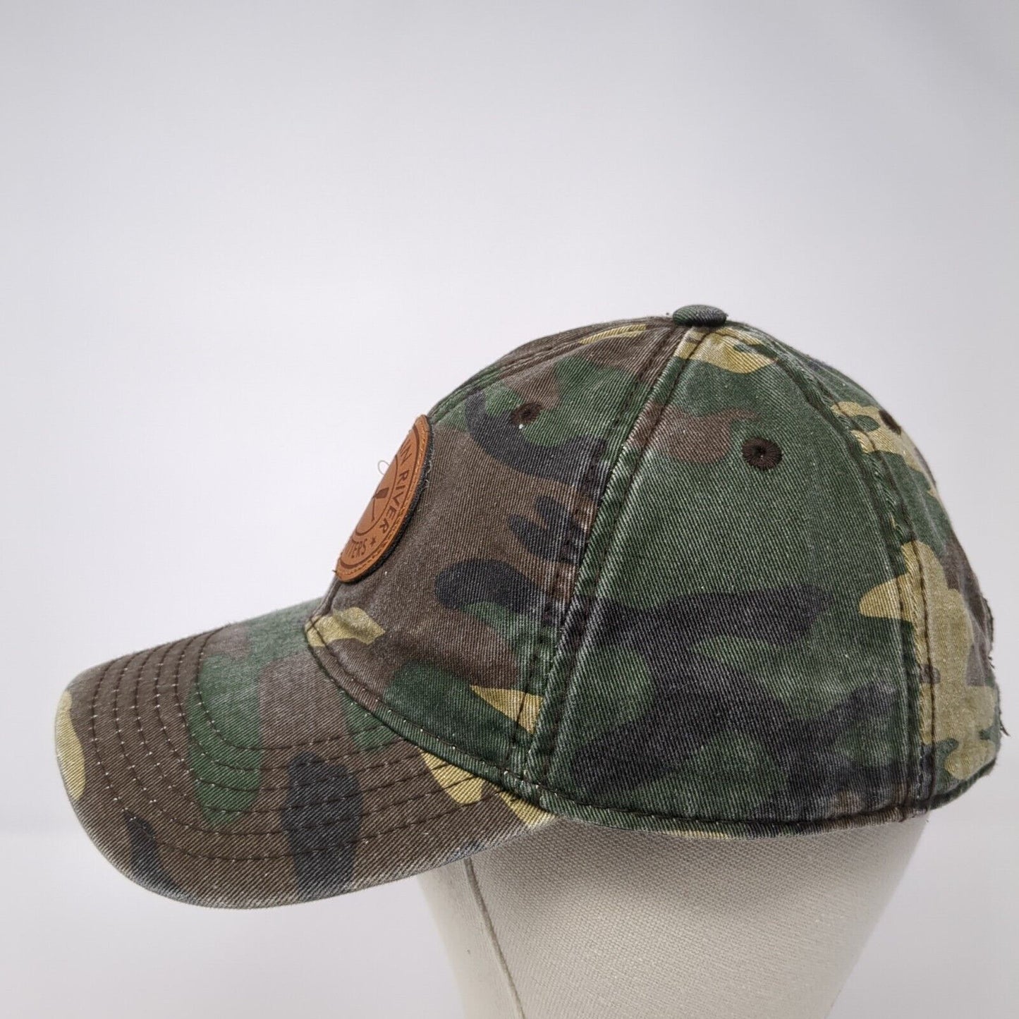 Mountain River Outfitters Strapback Hat Camouflage OS Adjustable Patch Legacy