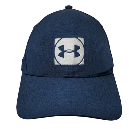 Under Armour Golf Fitted Hat Blue Medium/Large Embroidered Classic Fit