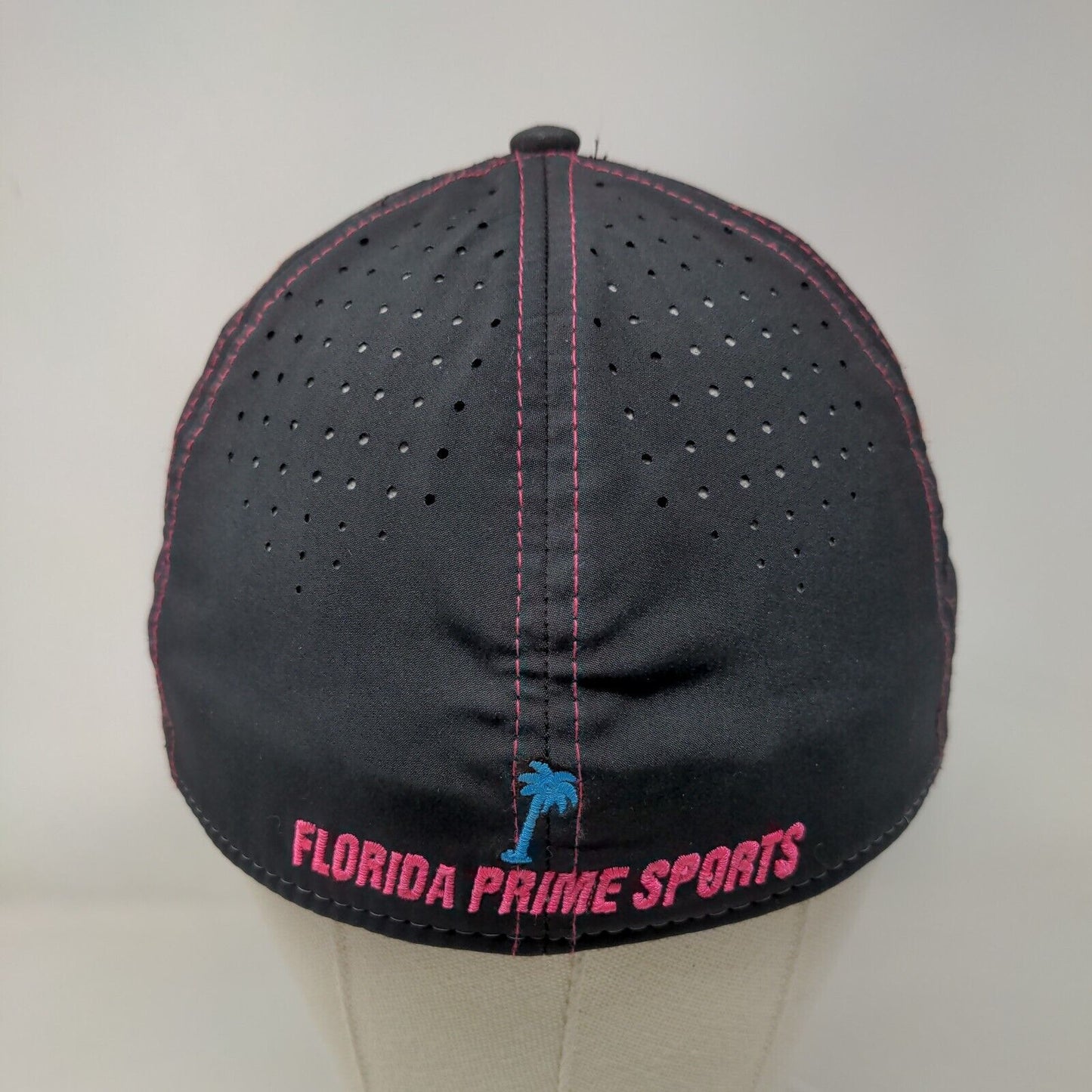 P Florida Prime Sports Fitted Hat Black M/L Embroidered Dome Headwear Co.