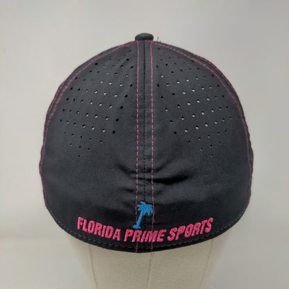 P Florida Prime Sports Fitted Hat Black M/L Embroidered Dome Headwear Co.