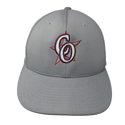 CO Fitted Hat Gray S/M Embroidered Vented Holes 6 Panel Pulse Richardson