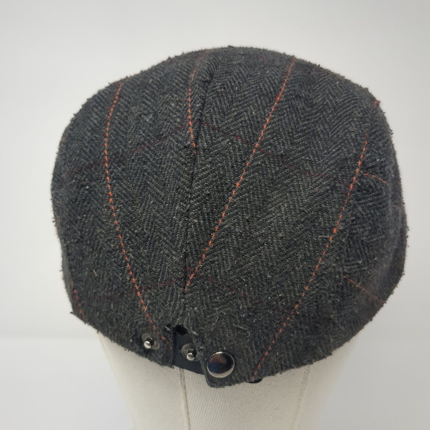 Unbranded Newsboy Cap Gray One Size Adjustable Lightweight Tweed Blank