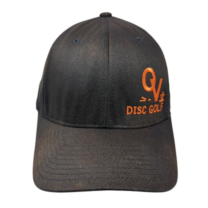 Disc Golf Fitted Hat Black L-XL Stretch Embroidered Flexfit Yupoong