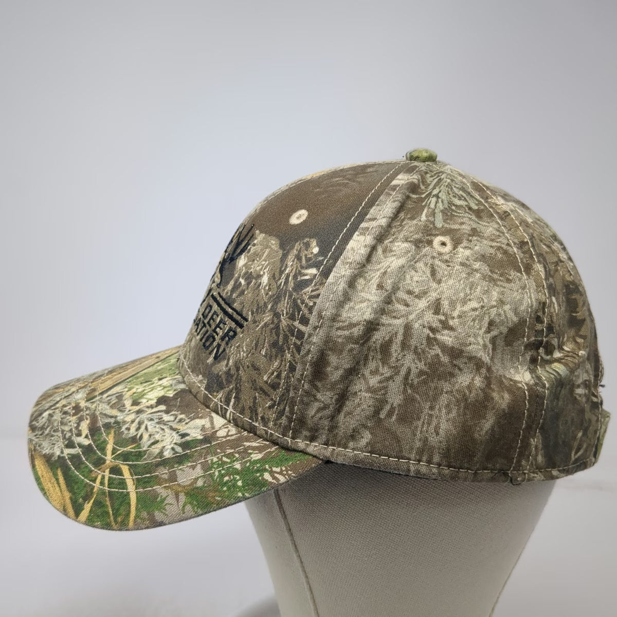Mule Deer Foundation Baseball Cap Brown Green One Size Camo Strapback Hat