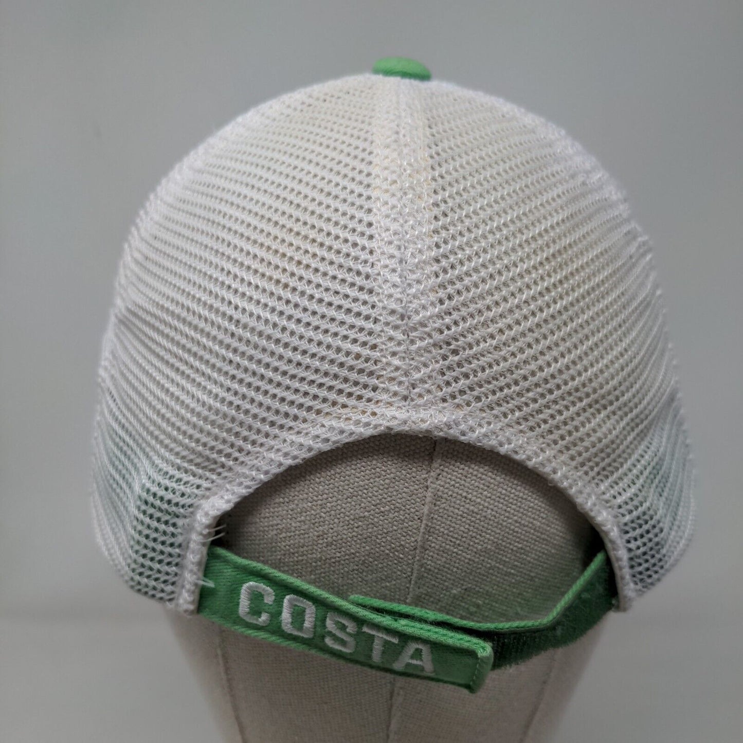 Costa Del Mar Strapback Meh Back Trucker Hat Green One Size Colorblock