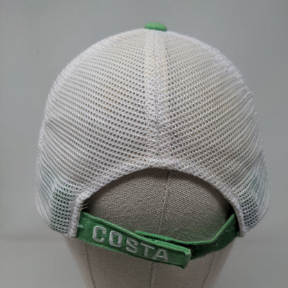 Costa Del Mar Strapback Meh Back Trucker Hat Green One Size Colorblock