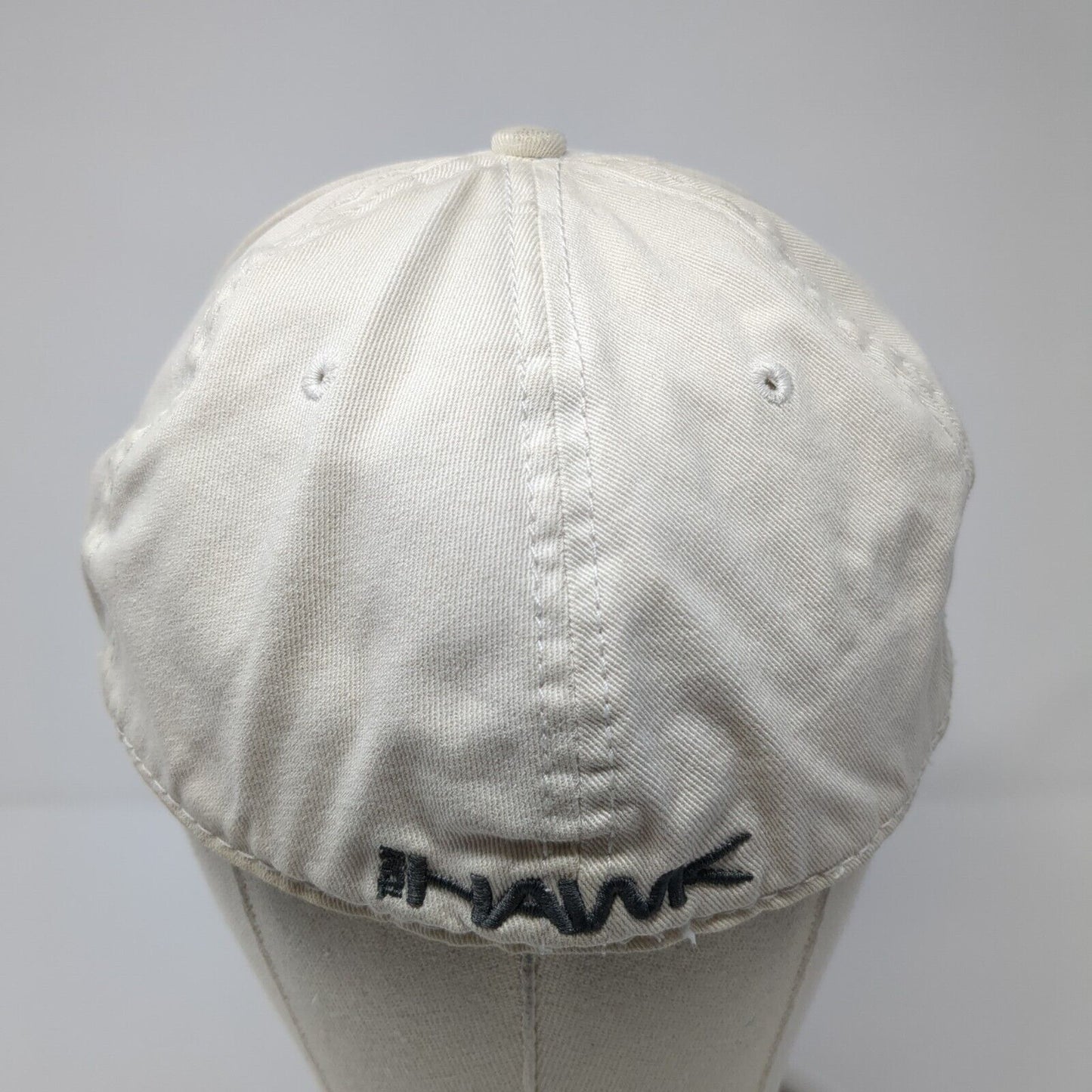 Tony Hawk Fitted Hat White L/XL Embroidered Stretch A-Flex 6 Panel