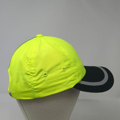 Port Authority Baseball Cap Green Black One Size Reflective Strapback Hat Safety
