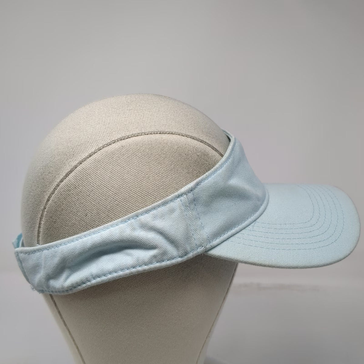 Life is Good Blue Visor One Size Strapback Cotton Embroidered Logo Casual Hat