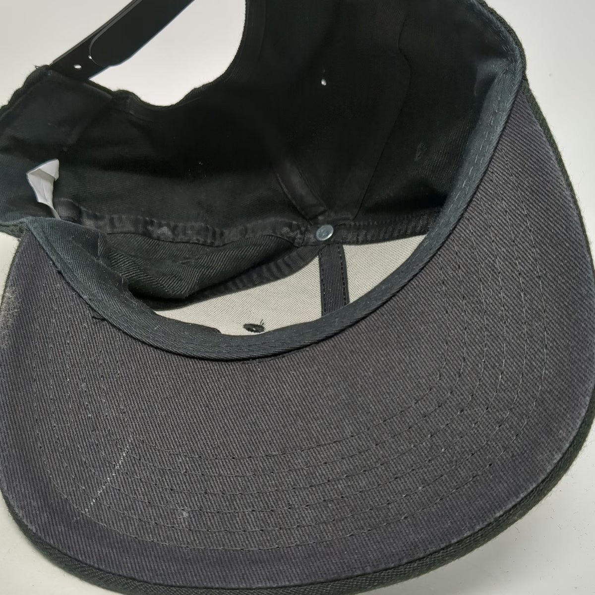 Nitro Circus Snapback Hat Black One Size Flat Brim Wool Blend Warning Logo