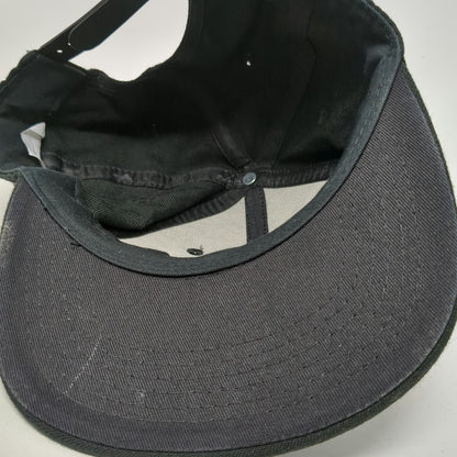 Nitro Circus Snapback Hat Black One Size Flat Brim Wool Blend Warning Logo