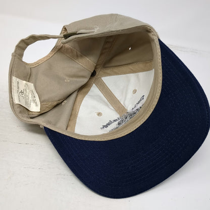 Ducks Unlimited Baseball Cap Beige Blue One Size Hunting Dog Lab Embroidery Hat