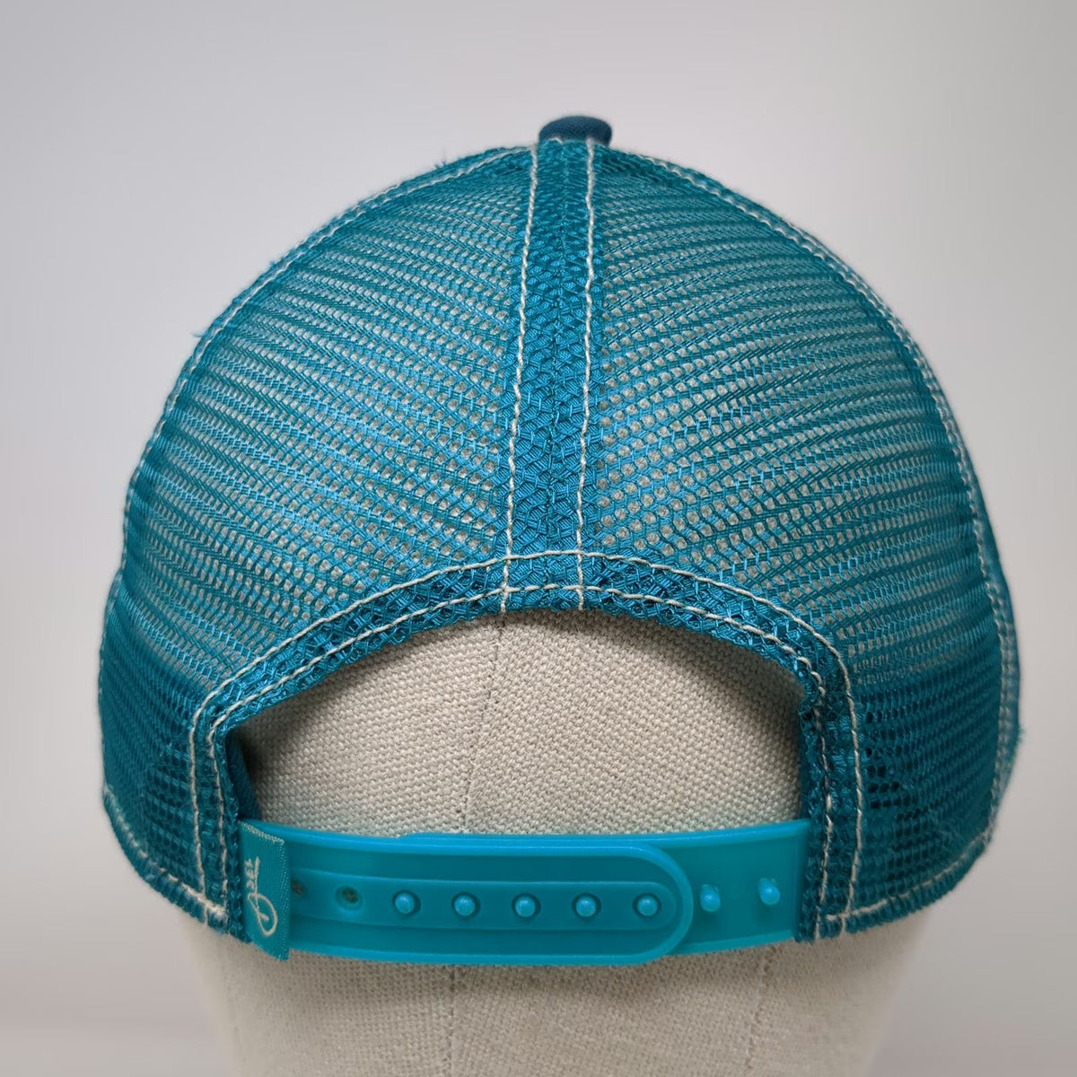 Pistil Trucker Hat Blue Beige One Size Geometric Bear Patch Mesh Snapback Art