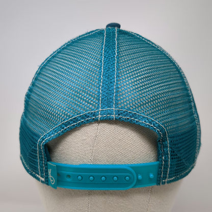 Pistil Trucker Hat Blue Beige One Size Geometric Bear Patch Mesh Snapback Art