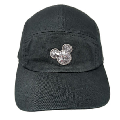 Disney Parks 5 Panel Black One Size Mickey Mouse Sequin Slideback Adjustable Hat