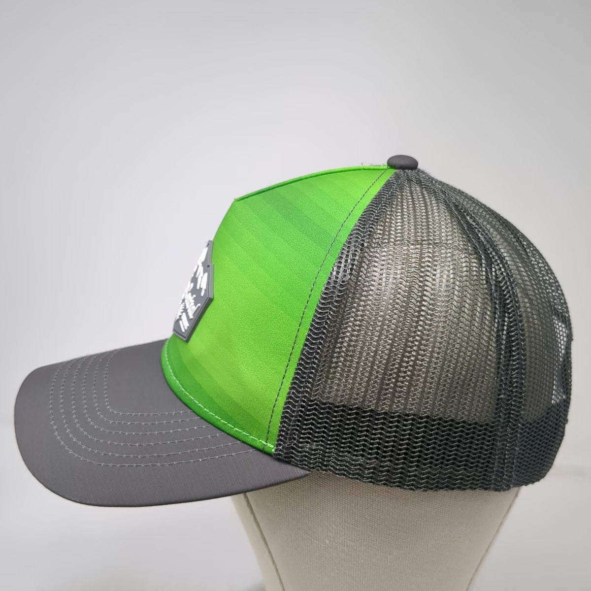 Idaho Central Credit Union Trucker Hat Green Gray One Size Mesh Snapback Patch