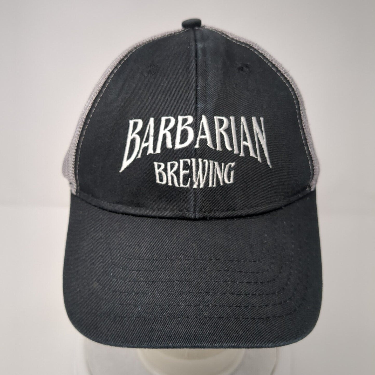 Barbarian Brewing Snapback Trucker Hat Black One Size Mesh Back 6 Panel