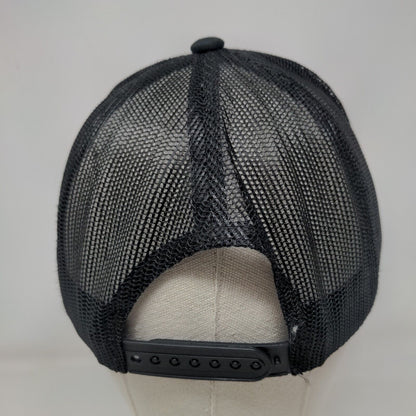 Bass Pro Shops Snapback Trucker Hat Black OSFM Adjustable Mesh Back Gone Fishing