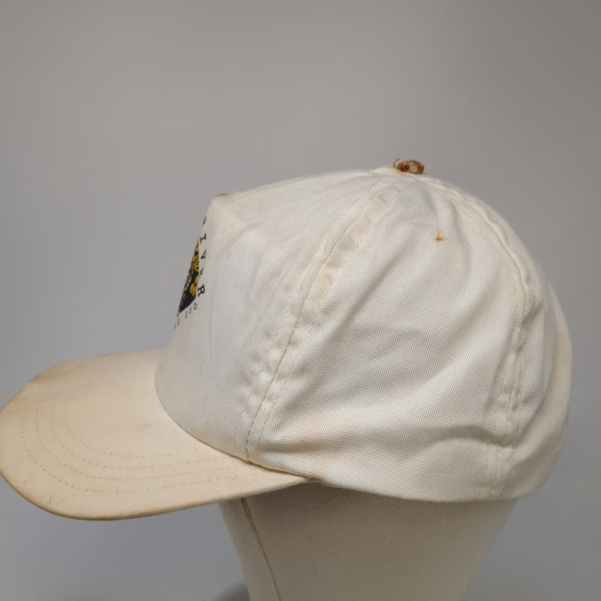 5 Panel White One Size San Diego Zoo Tiger River Snapback Hat Made in USA
