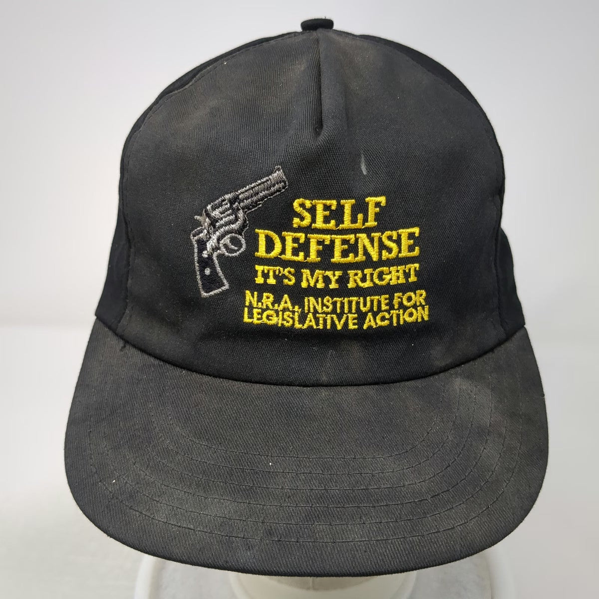 Paramount 5 Panel Black Hat One Size NRA ILA Self Defense Right Gun Snapback