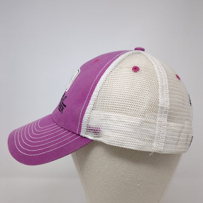 The Lodge At Palisades Creek Trucker Hat Pink One Size Mesh Back Ouray