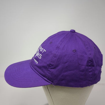 KBC Baseball Cap Purple One Size First Editions Shrubs Trees Logo Cotton Hat