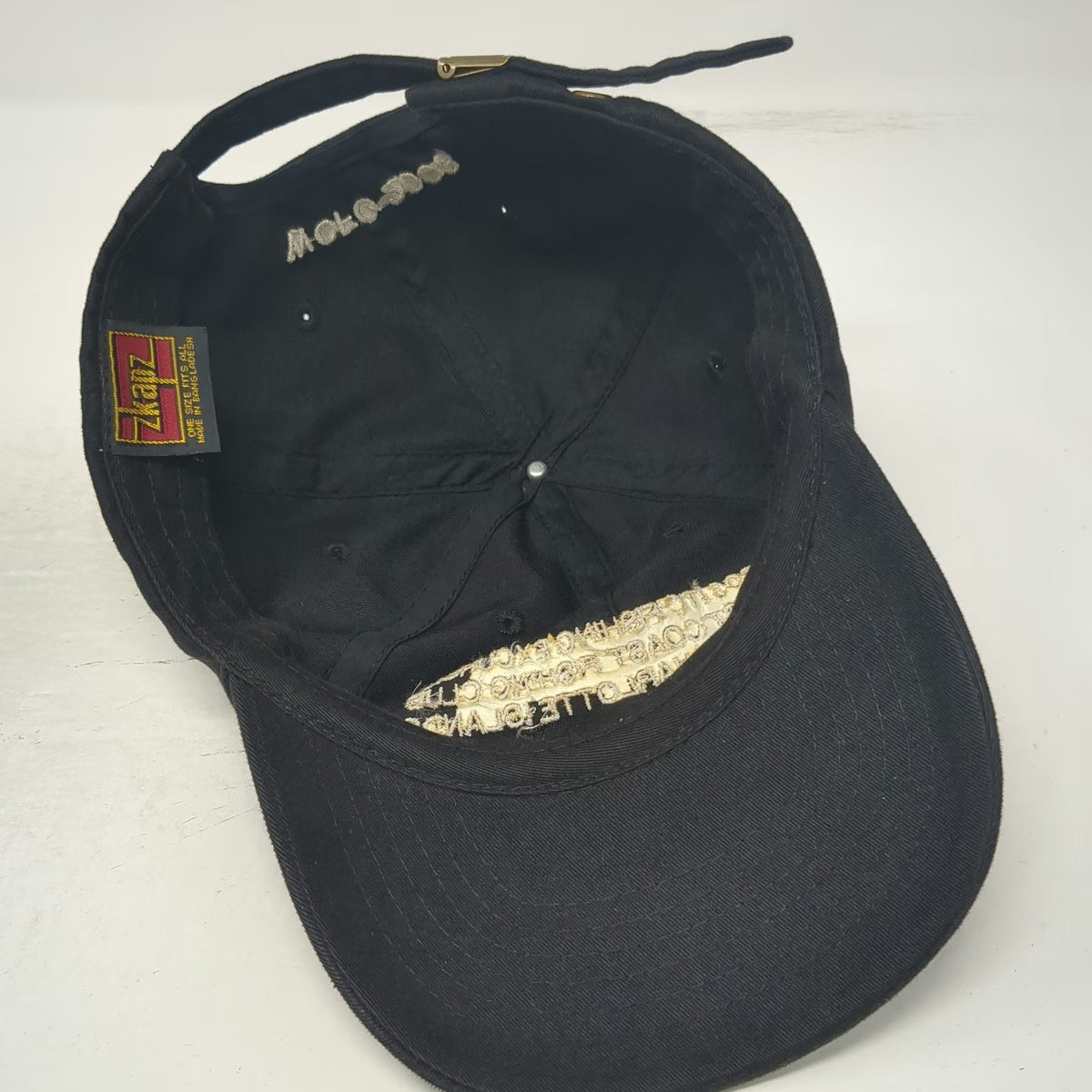 Zkapz Baseball Cap Black One Size 2003 ITC Fishing Excursion West Coast Club Hat