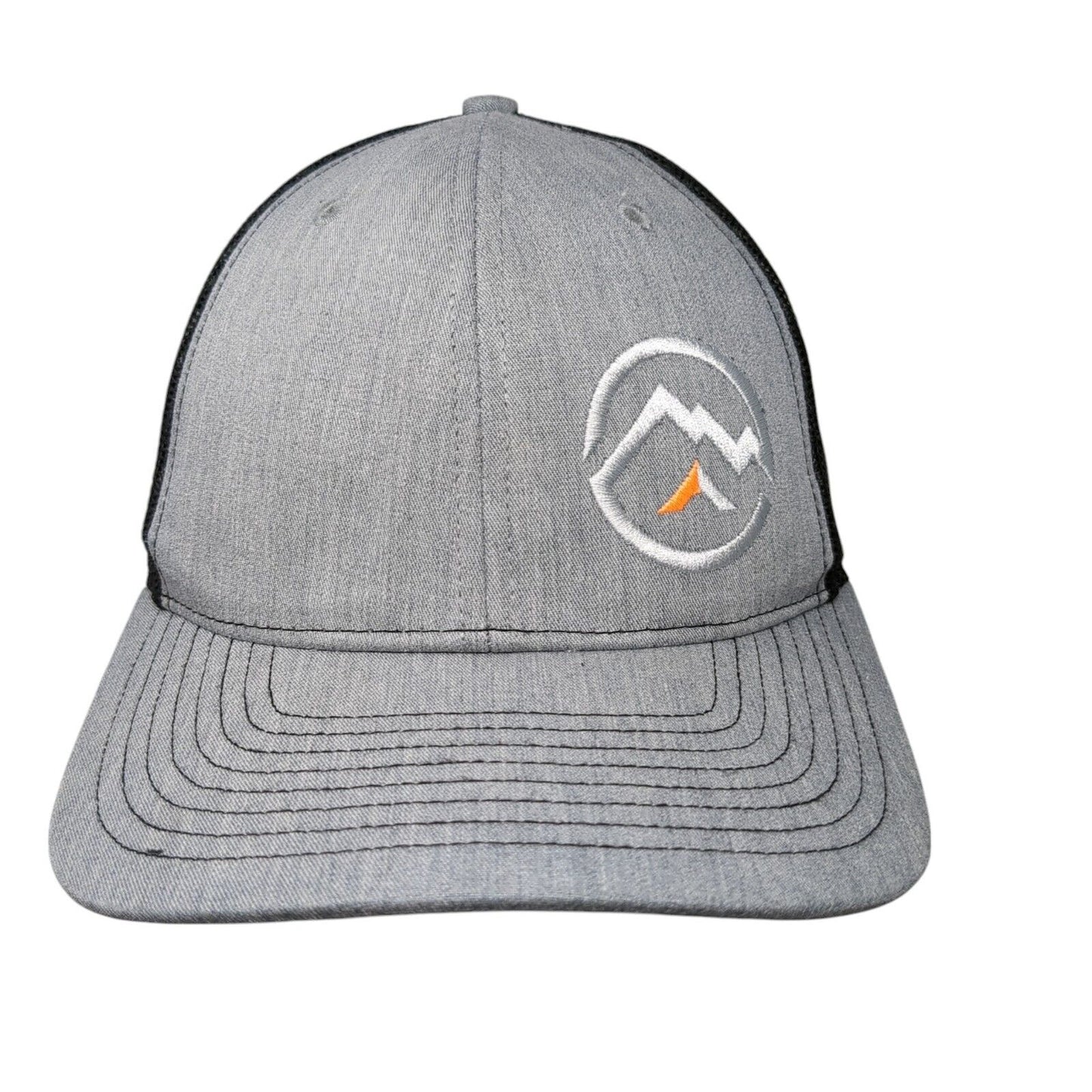 Mountain Snapback Trucker Hat Gray One Size Adjustable Mesh Back Richardson